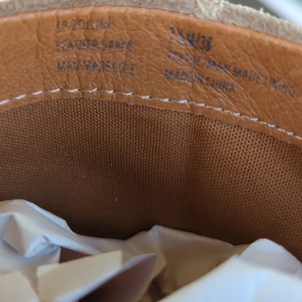 Lucky Brand Zollini, Split Suede, Wedge-Heel‎ Ankle Boot in Dune 7.5zM